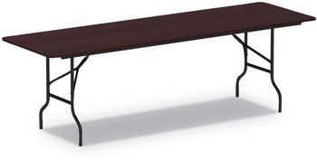 Alera® Rectangular Wood Folding Table 95.88w x 29.88d 29.13h, Mahogany