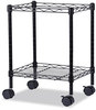 A Picture of product ALE-FW601416BL Alera® Rolling File Cart Compact for Side-to-Side Filing, Metal, 1 Shelf, Bin, 15.25" x 12.38" 21", Black