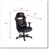 A Picture of product ALE-GM4136 Alera® Racing Style Ergonomic Gaming Chair Supports 275 lb, 15.91" to 19.8" Seat Height, Black/Red Trim Seat/Back, Base
