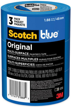 ScotchBlue™ Original Multi-Surface Painter's Tape 3" Core, 1.88" x 60 yds, Blue, 3/Pack