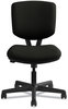 A Picture of product HON-5703SB11T HON® Volt® Series Leather Task Chair with Synchro-Tilt Supports Up to 250 lb, 18" 22.25" Seat Height, Black