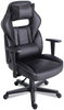 A Picture of product ALE-GM4146 Alera® Racing Style Ergonomic Gaming Chair Supports 275 lb, 15.91" to 19.8" Seat Height, Black/Gray Trim Seat/Back, Base