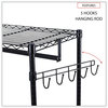 A Picture of product ALE-GR363618BL Alera® Wire Garment Rack Shelving 30 Garments, 36w x 18d 75h, Black