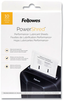 Fellowes® Powershred® Performance+ Lubricant Sheets 8.5 x 6, 10/Pack