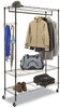 A Picture of product ALE-GR364818BL Alera® Wire Garment Rack Shelving 40 Garments, 48w x 18d 75h, Black