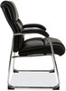 A Picture of product ALE-HD4319 Alera® Hildred Series Guest Chair 25" x 28.94" 37.8", Black Seat, Back, Chrome Base