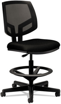 HON® Volt® Series Mesh Back Adjustable Task Stool Supports Up to 275 lb, 22.88" 32.38" Seat Height, Black