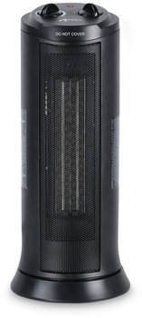 Alera® Mini Tower Ceramic Heater 1,500 W, 7.37 x 17.37, Black
