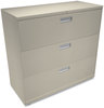 A Picture of product HON-693LL HON® Brigade® 600 Series Lateral File 3 Legal/Letter-Size Drawers, Putty, 42" x 18" 39.13"