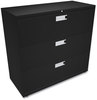 A Picture of product HON-693LP HON® Brigade® 600 Series Lateral File 3 Legal/Letter-Size Drawers, Black, 42" x 18" 39.13"