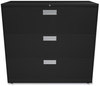 A Picture of product HON-693LP HON® Brigade® 600 Series Lateral File 3 Legal/Letter-Size Drawers, Black, 42" x 18" 39.13"