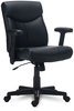 A Picture of product ALE-HH42B19 Alera® Harthope Leather Task Chair Supports Up to 275 lb, Black Seat/Back, Base