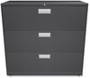 A Picture of product HON-693LS HON® Brigade® 600 Series Lateral File 3 Legal/Letter-Size Drawers, Charcoal, 42" x 18" 39.13"