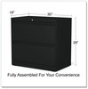 A Picture of product ALE-HLF3029BL Alera® Lateral File 2 Legal/Letter-Size Drawers, Black, 30" x 18.63" 28"