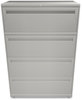 A Picture of product HON-784LQ HON® Brigade® 700 Series Lateral File 4 Legal/Letter-Size Drawers, Light Gray, 36" x 18" 52.5"