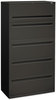 A Picture of product HON-785LS HON® Brigade® 700 Series Lateral File 4 Legal/Letter-Size Drawers, 1 Shelf, Post Charcoal, 36" x 18" 64.25"