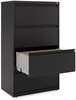 A Picture of product ALE-HLF3054BL Alera® Lateral File 4 Legal/Letter-Size Drawers, Black, 30" x 18.63" 52.5"