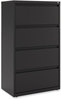 A Picture of product ALE-HLF3054BL Alera® Lateral File 4 Legal/Letter-Size Drawers, Black, 30" x 18.63" 52.5"