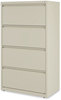 A Picture of product ALE-HLF3054PY Alera® Lateral File 4 Legal/Letter-Size Drawers, Putty, 30" x 18.63" 52.5"