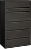 A Picture of product HON-795LS HON® Brigade® 700 Series Lateral File 4 Legal/Letter-Size Drawers, 1 Shelf, Post Charcoal, 42" x 18" 64.25"