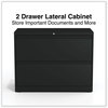 A Picture of product ALE-HLF3629BL Alera® Lateral File 2 Legal/Letter-Size Drawers, Black, 36" x 18.63" 28"