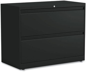 Alera® Lateral File 2 Legal/Letter-Size Drawers, Black, 36" x 18.63" 28"