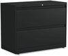 A Picture of product ALE-HLF3629BL Alera® Lateral File 2 Legal/Letter-Size Drawers, Black, 36" x 18.63" 28"