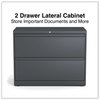 A Picture of product ALE-HLF3629CC Alera® Lateral File 2 Legal/Letter/A4/A5-Size Drawers, Charcoal, 36" x 18.63" 28"