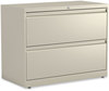 A Picture of product ALE-HLF3629PY Alera® Lateral File 2 Legal/Letter-Size Drawers, Putty, 36" x 18.63" 28"