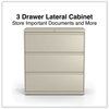A Picture of product ALE-HLF3641PY Alera® Lateral File 3 Legal/Letter/A4/A5-Size Drawers, Putty, 36" x 18.63" 40.25"