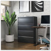 A Picture of product ALE-HLF3654BL Alera® Lateral File 4 Legal/Letter-Size Drawers, Black, 36" x 18.63" 52.5"