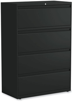 Alera® Lateral File 4 Legal/Letter-Size Drawers, Black, 36" x 18.63" 52.5"