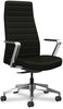 A Picture of product HON-CEUW0PU10C9P HON® Cofi™ Executive High Back Chair Supports Up to 300 lb, 15.5 20.5 Seat Height, Black Seat/Back, Polished Aluminum Base