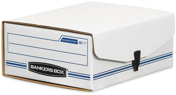 Bankers Box® LIBERTY® BINDER-PAK™ Letter Files, 9.13" x 11.38" 4.38", White/Blue