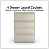 A Picture of product ALE-HLF3654PY Alera® Lateral File 4 Legal/Letter-Size Drawers, Putty, 36" x 18.63" 52.5"