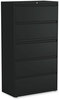 A Picture of product ALE-HLF3667BL Alera® Lateral File 5 Legal/Letter/A4/A5-Size Drawers, Black, 36" x 18.63" 67.63"