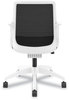 A Picture of product HON-CLQIMCU10DW HON® Cliq™ Office Chair Supports Up to 300 lb, 17" 22" Seat Height, Black Seat/Back, White Base, Ships in 7-10 Business Days