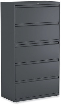 Alera® Lateral File 5 Legal/Letter/A4/A5-Size Drawers, Charcoal, 36" x 18.63" 67.63"