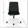 A Picture of product HON-CLQIMCU10DW HON® Cliq™ Office Chair Supports Up to 300 lb, 17" 22" Seat Height, Black Seat/Back, White Base, Ships in 7-10 Business Days