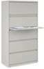 A Picture of product ALE-HLF3667LG Alera® Lateral File 5 Legal/Letter/A4/A5-Size Drawers, Light Gray, 36" x 18.63" 67.63"