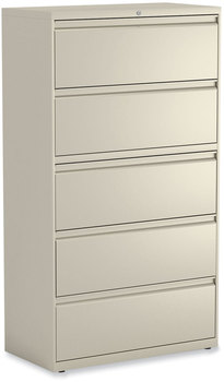 Alera® Lateral File 5 Legal/Letter/A4/A5-Size Drawers, Putty, 36" x 18.63" 67.63"
