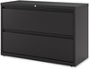 A Picture of product ALE-HLF4229BL Alera® Lateral File 2 Legal/Letter-Size Drawers, Black, 42" x 18.63" 28"