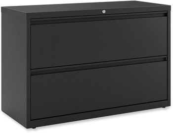 Alera® Lateral File 2 Legal/Letter-Size Drawers, Black, 42" x 18.63" 28"