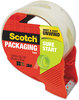 A Picture of product MMM-3450SRD Scotch® Sure Start Packaging Tape with Dispenser, 3" Core, 1.88" x 38.2 yds, Clear