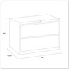 A Picture of product ALE-HLF4229CC Alera® Lateral File 2 Legal/Letter-Size Drawers, Charcoal, 42" x 18.63" 28"