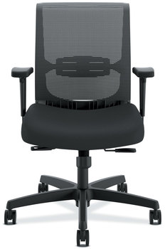 HON® Convergence® Mid-Back Task Chair Synchro-Tilt and Seat Glide, Supports Up to 275 lb, Black