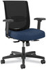 A Picture of product HON-CMY1AAPX13 HON® Convergence® Mid-Back Task Chair Up to 275lb, 16.5" 21" Seat Ht, Navy Black Back/Frame, Ships in 7-10 Bus Days