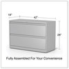 A Picture of product ALE-HLF4229LG Alera® Lateral File 2 Legal/Letter-Size Drawers, Light Gray, 42" x 18.63" 28"