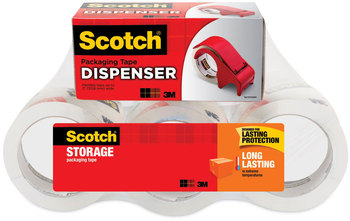 Scotch® Storage Tape with DP300 Dispenser, 3" Core, 1.88" x 54.6 yds, Clear, 6/Pack
