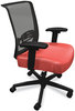 A Picture of product HON-CMY1ACU67 HON® Convergence® Mid-Back Task Chair Synchro-Tilt and Seat Glide, Supports Up to 275 lb, Red Black Back/Base